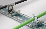 EMC stínicí spony na DIN lištu 35 mm H, nacvakávací